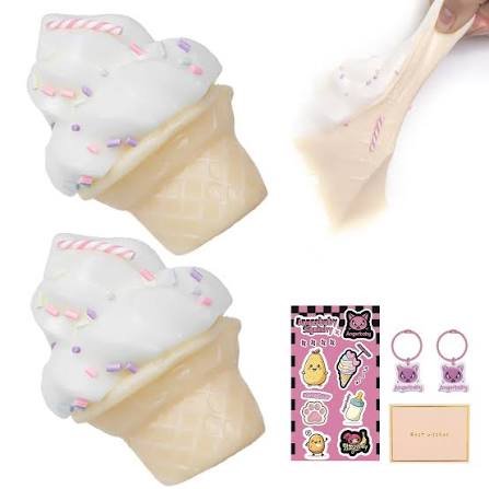 Taba Squishy Ice Cream Cones – 5-Pack Sundae Collection